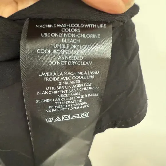 Anthropologie The Tommie Smocked Front-Zip Shirt Dress 3X Faux Leather Edition - Picture 8 of 9